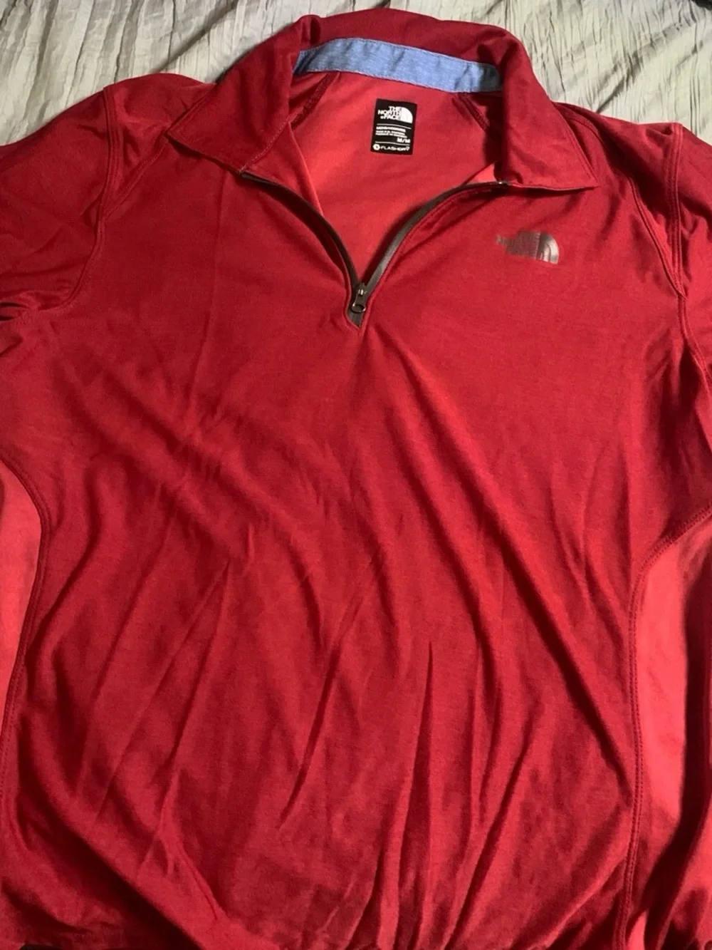 The North Face Men's Red Half-Zip Performance Polo